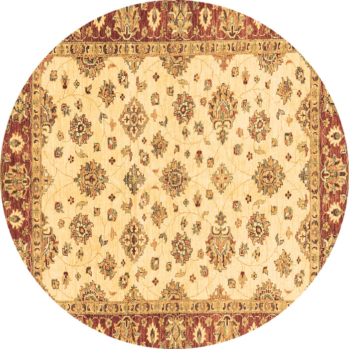 Round Machine Washable Abstract Brown Modern Rug, wshabs3540brn