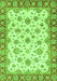 Machine Washable Abstract Green Modern Area Rugs, wshabs3540grn