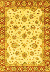 Abstract Yellow Modern Rug, abs3540yw