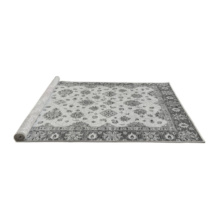 Sideview of Machine Washable Abstract Gray Modern Rug, wshabs3540gry