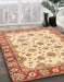 Machine Washable Abstract Chocolate Brown Rug in a Family Room, wshabs3540