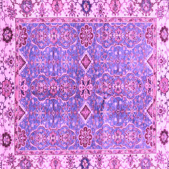 Square Machine Washable Oriental Purple Traditional Area Rugs, wshabs3541pur