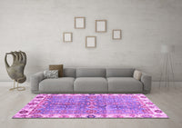 Machine Washable Oriental Purple Traditional Rug, wshabs3541pur