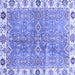 Square Oriental Blue Traditional Rug, abs3541blu