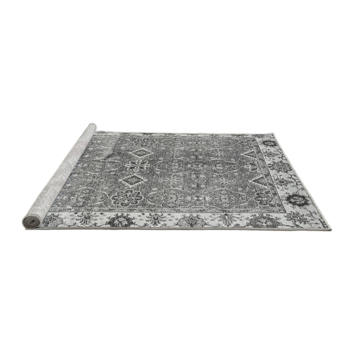Sideview of Machine Washable Oriental Gray Traditional Rug, wshabs3541gry