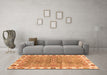 Machine Washable Oriental Orange Traditional Area Rugs in a Living Room, wshabs3541org