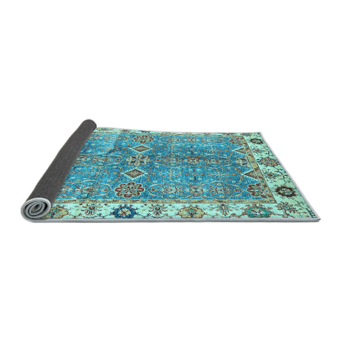 Sideview of Oriental Light Blue Traditional Rug, abs3541lblu