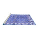 Sideview of Machine Washable Oriental Blue Traditional Rug, wshabs3541blu