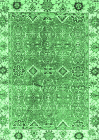 Oriental Emerald Green Traditional Rug, abs3541emgrn