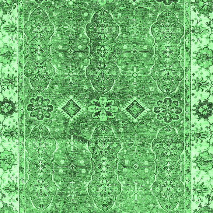 Oriental Emerald Green Traditional Rug, abs3541emgrn