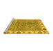 Sideview of Machine Washable Oriental Yellow Traditional Rug, wshabs3541yw