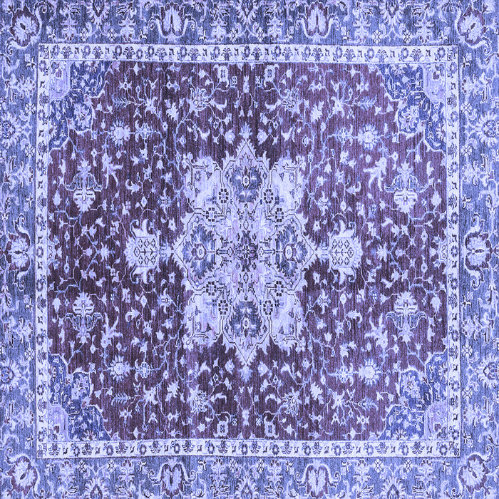 Square Abstract Blue Modern Rug, abs3542blu