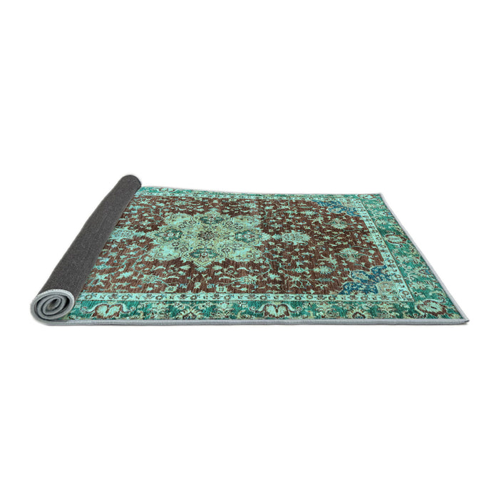 Sideview of Abstract Light Blue Modern Rug, abs3542lblu
