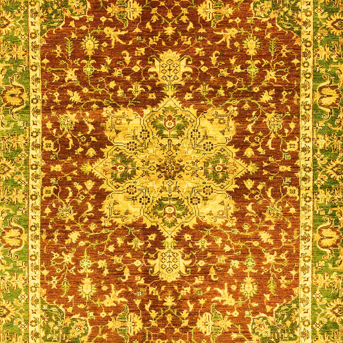 Abstract Yellow Modern Rug, abs3542yw