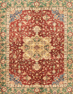 Abstract Red Modern Rug, abs3542