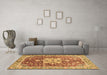 Machine Washable Abstract Brown Modern Rug in a Living Room,, wshabs3542brn