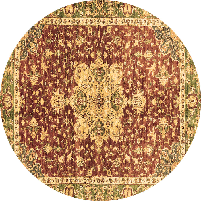Round Machine Washable Abstract Brown Modern Rug, wshabs3542brn