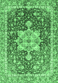 Abstract Emerald Green Modern Rug, abs3542emgrn