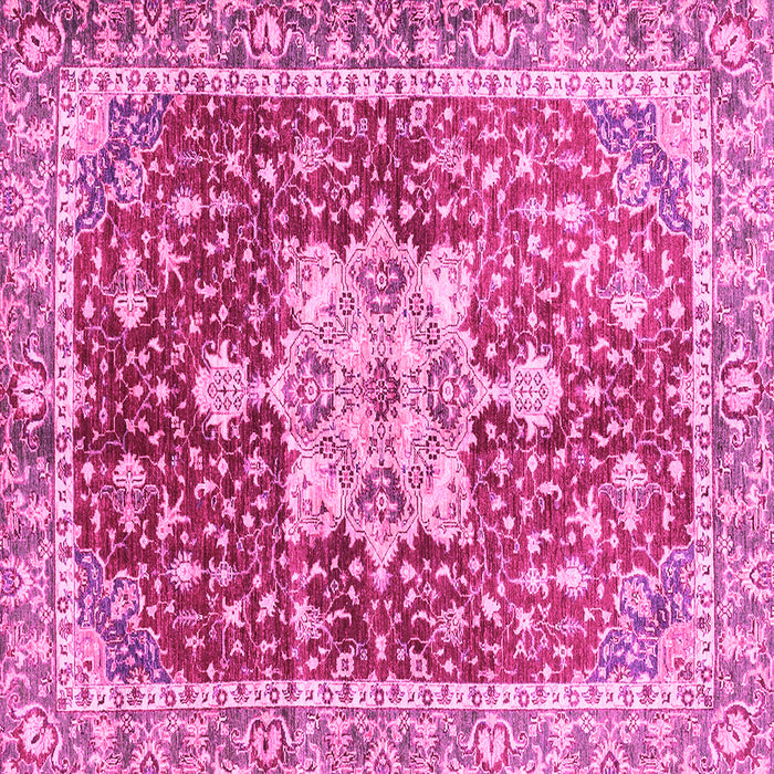 Square Abstract Pink Modern Rug, abs3542pnk