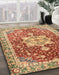 Machine Washable Abstract Red Rug in a Family Room, wshabs3542