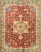 Machine Washable Abstract Red Rug, wshabs3542