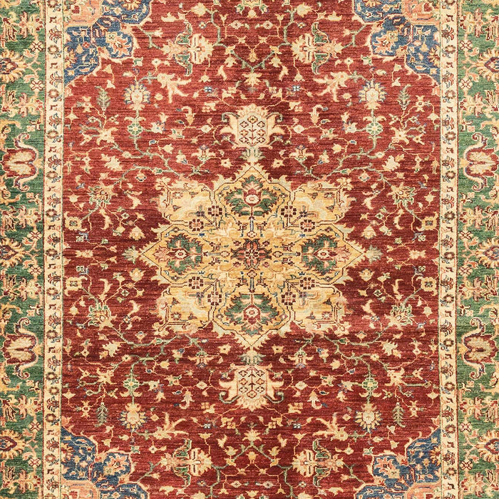 Machine Washable Abstract Red Rug, wshabs3542