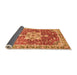 Sideview of Abstract Orange Modern Rug, abs3542org