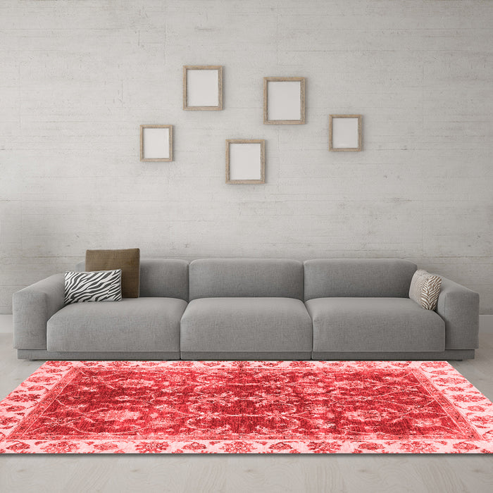 Modern Red Washable Rugs