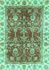 Abstract Turquoise Modern Rug, abs3543turq