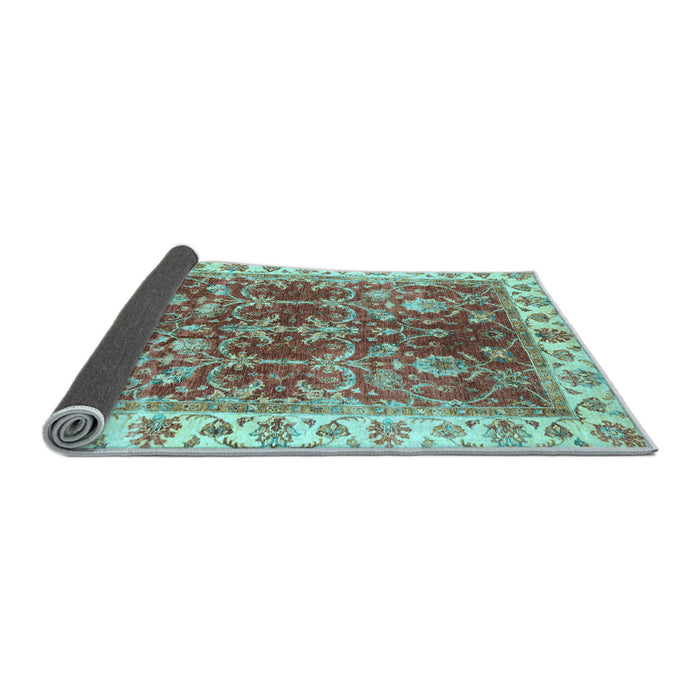 Sideview of Abstract Light Blue Modern Rug, abs3543lblu