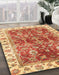 Abstract Red Modern Rug in Family Room, abs3543