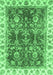 Machine Washable Abstract Emerald Green Modern Area Rugs, wshabs3543emgrn