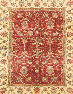 Abstract Red Modern Rug, abs3543