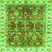 Square Abstract Green Modern Rug, abs3543grn