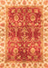 Machine Washable Abstract Orange Modern Area Rugs, wshabs3543org