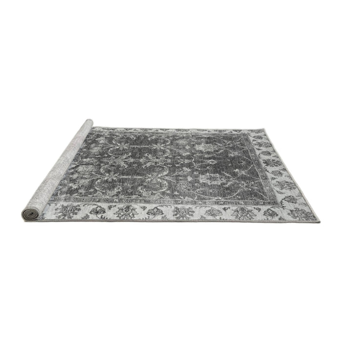 Sideview of Machine Washable Abstract Gray Modern Rug, wshabs3543gry