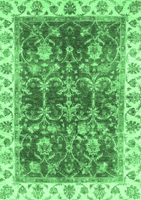 Abstract Emerald Green Modern Rug, abs3543emgrn