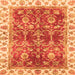 Square Abstract Orange Modern Rug, abs3543org