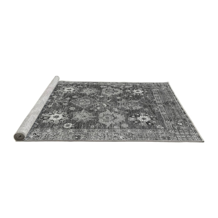 Sideview of Machine Washable Abstract Gray Modern Rug, wshabs3544gry