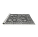 Sideview of Machine Washable Abstract Gray Modern Rug, wshabs3544gry