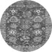 Round Machine Washable Abstract Gray Modern Rug, wshabs3544gry