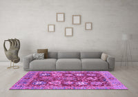 Machine Washable Abstract Purple Modern Rug, wshabs3544pur