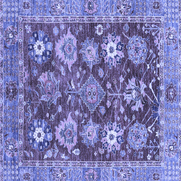 Square Abstract Blue Modern Rug, abs3544blu