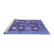 Sideview of Machine Washable Abstract Blue Modern Rug, wshabs3544blu