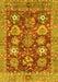 Machine Washable Abstract Yellow Modern Rug, wshabs3544yw