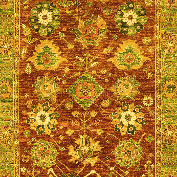 Abstract Yellow Modern Rug, abs3544yw