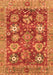 Machine Washable Abstract Orange Modern Area Rugs, wshabs3544org