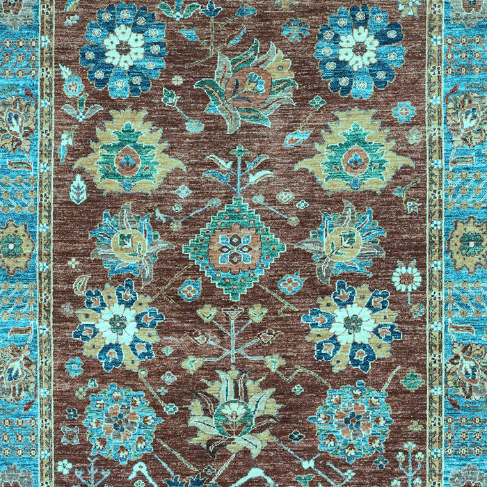 Abstract Light Blue Modern Rug, abs3544lblu
