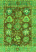 Machine Washable Abstract Green Modern Area Rugs, wshabs3544grn