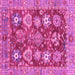 Square Abstract Pink Modern Rug, abs3544pnk